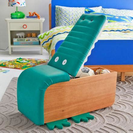 This Crocodile Storage Ottoman Makes The Perfect Toy Box For a Kids Playroom