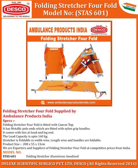 Folding Stretcher Four Fold - Ambulance Products India