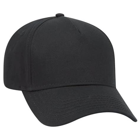 OTTO Superior Cotton Twill 5 Panel Low Profile Baseball Cap - Black - Walmart.com - Walmart.com