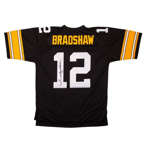 Pittsburgh Steelers #12 Terry Bradshaw Autographed Mitchell & Ness ...