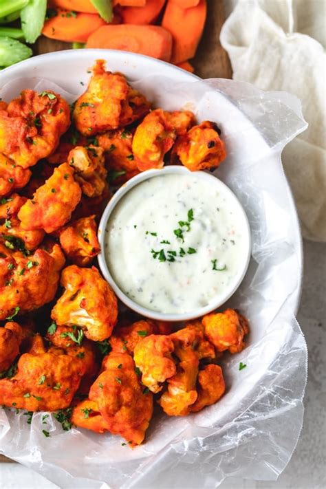 Baked Buffalo Cauliflower Bites | FeelGoodFoodie