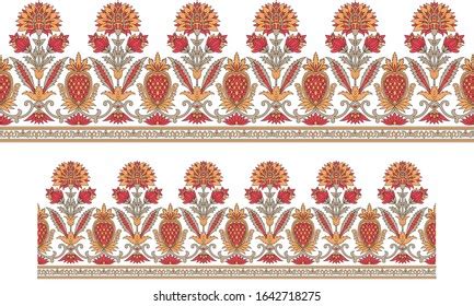 Decoration Paisley Border Design Vector Stock Vector (Royalty Free) 1642718275 | Shutterstock