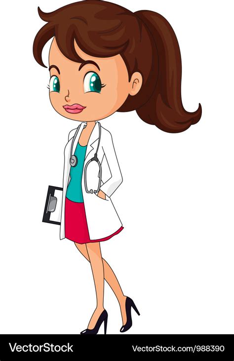 Female doctor Royalty Free Vector Image - VectorStock