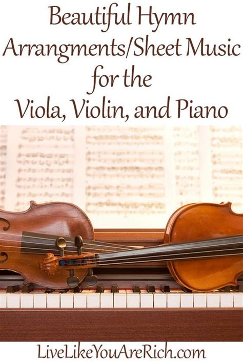 Viola, Violin, Piano Hymn Sheet Music | Beautiful, Sheet music and Violin