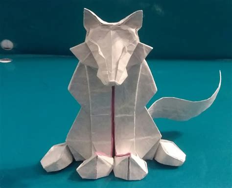 Origami Wolf (Designed by Me) : origami