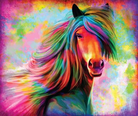 Rainbow horse | Premium Vector