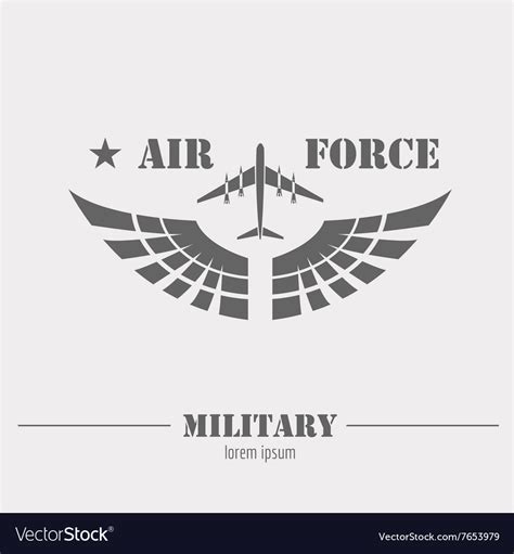 Military logo and badge Air force Graphic template