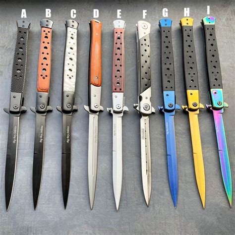 12.5" GIANT SPRING ASSISTED STILETTO TACTICAL FOLDING POCKET KNIFE ...