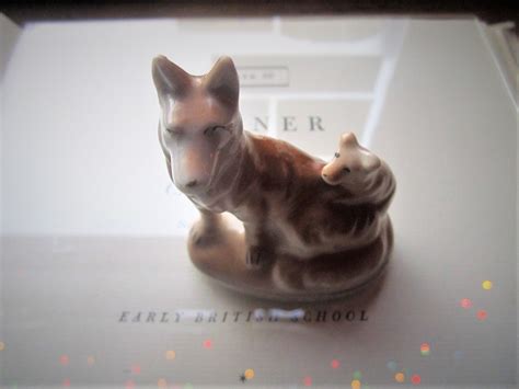 Vintage Dog Figurine German Shepherd Dog W/ Pup Collectors - Etsy