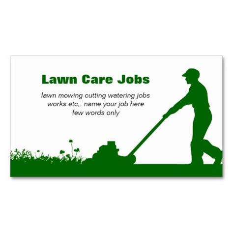 Lawn Care Business Card with Darker Green Colors | Zazzle | Lawn care ...