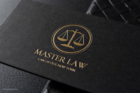 Classic modern black duplex attorney business card template - Master Law | RockDesign Luxury ...