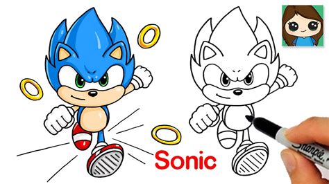 How to Draw Sonic the Hedgehog Running In Action - YouTube