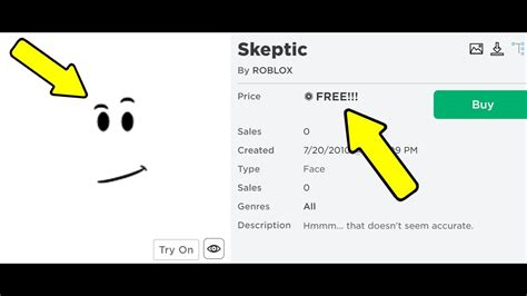 HOW TO GET THE SKEPTIC FACE IN ROBLOX FOR FREE!!! - YouTube