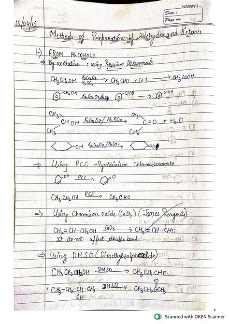 SOLUTION: Method of preparation, properties and important reactions of Aldehyde and Ketone ...