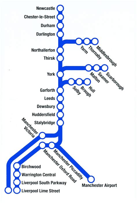 TransPennine Express train / rail maps