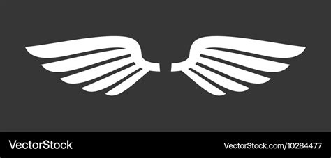 White angel wings icon Royalty Free Vector Image