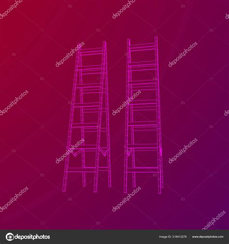 Step ladder wireframe Stock Vector Image by ©newb1 #318413276