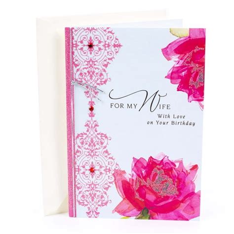 Hallmark Birthday Card for Wife (Roses with Pattern) - Walmart.com - Walmart.com