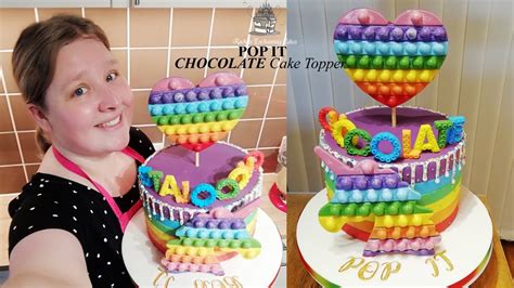 Pop It CHOCOLATE Cake Toppers Tutorial | POP IT Fidget Cake Ideas | - YouTube