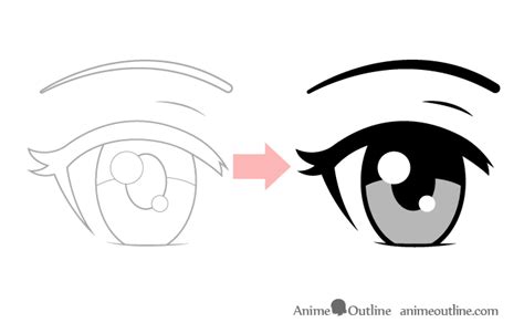 18+ Anime Eyes Outline Drawing Background