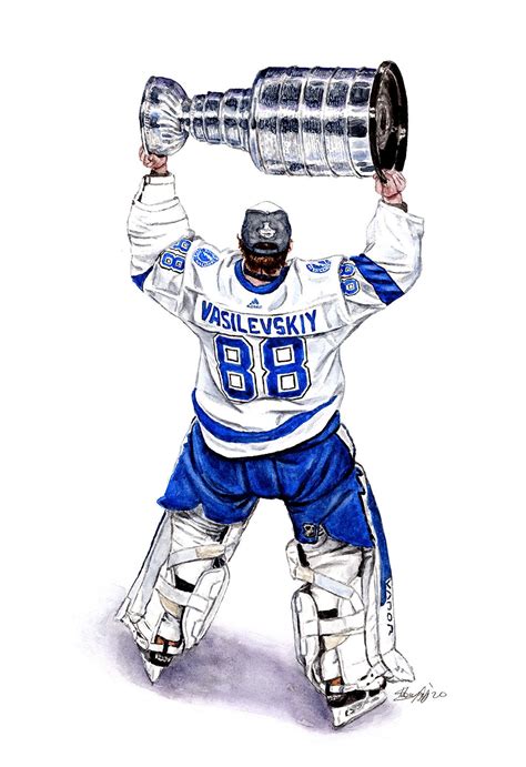 ANDREI VASILEVSKIY, 2020 STANLEY CUP CHAMPIONS - ORIGINAL | Mike Nguyen Art