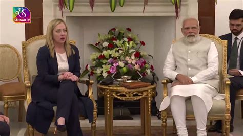 PM Narendra Modi holds bilateral meeting with Italian PM Giorgia Meloni ...