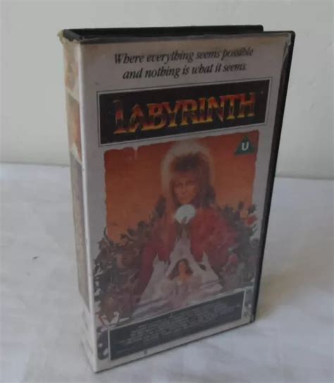 VINTAGE LABYRINTH VHS Movie David Bowie Jim Henson Puppets £14.99 ...