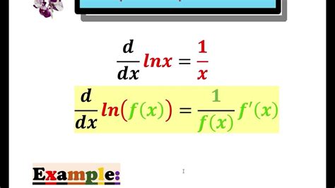 ln f(x) مشتق - YouTube