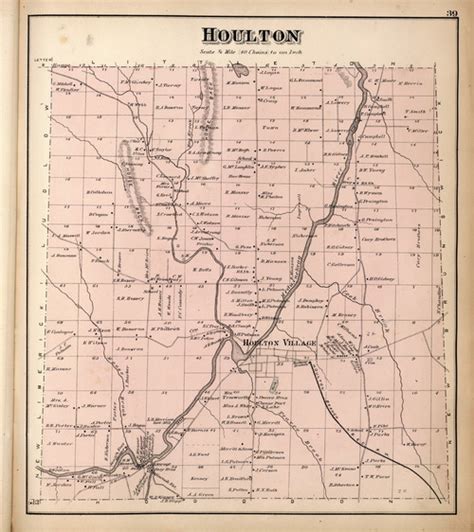 Reproductions of historic maps, bird's eye views, and more. | Houlton, Town map, Aroostook county