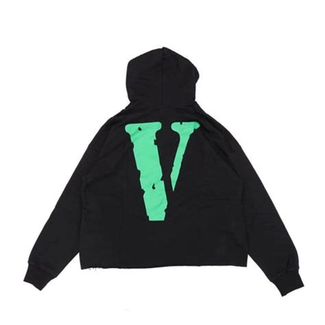 VLONE CLASSIC GREEN LOGO BLACK HOODIE (NEW) LARGE – Secret Sneaker Store Online