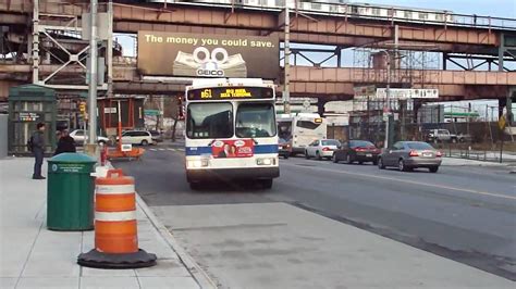 MTA NYC Orion VII HEV B61 Bus #6614 at Jackson Ave - YouTube