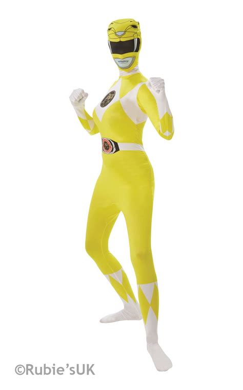 Adult Mighty Morphin Power Rangers Fancy Dress Costume Mens Ladies 2nd Skin | eBay