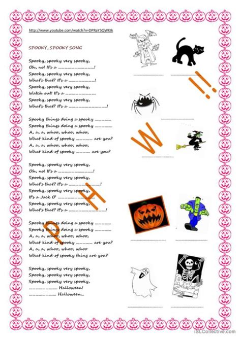 40 Spooky English ESL worksheets pdf & doc