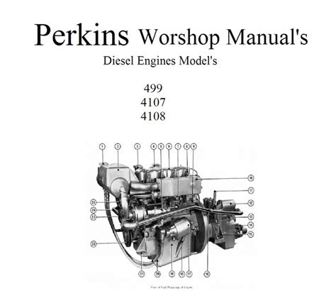 PERKINS MARINE DIESEL ENGINES 4.108 4.107 4.99 WORKSHOP MANUALS ...