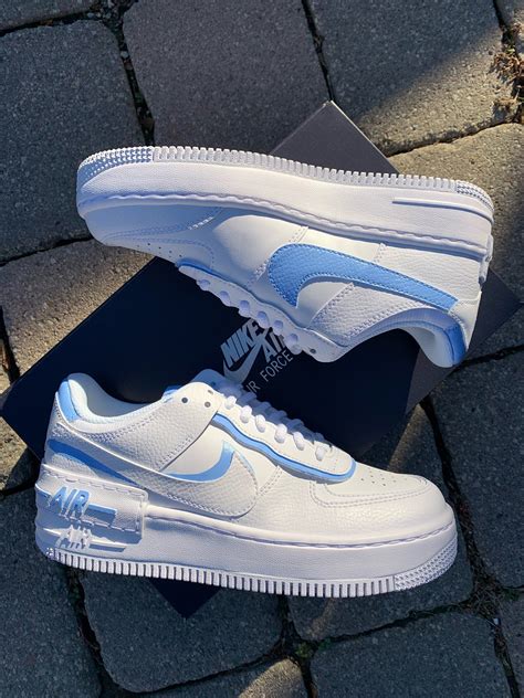 Baby Blue Shadow Custom Nike Air Force 1's AF1s | Etsy