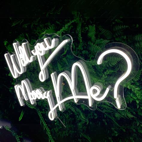 Will You Marry Me Neon Signs Proposal Neon Sign Engagement - Etsy