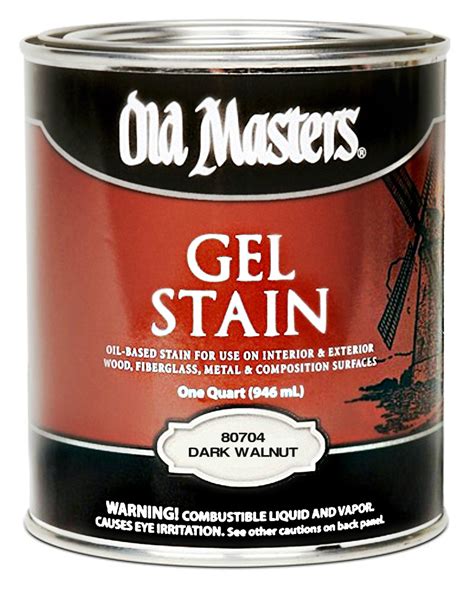 Buy the Old Masters 80704 Gel Stain, Dark Walnut ~ Quart | Hardware World