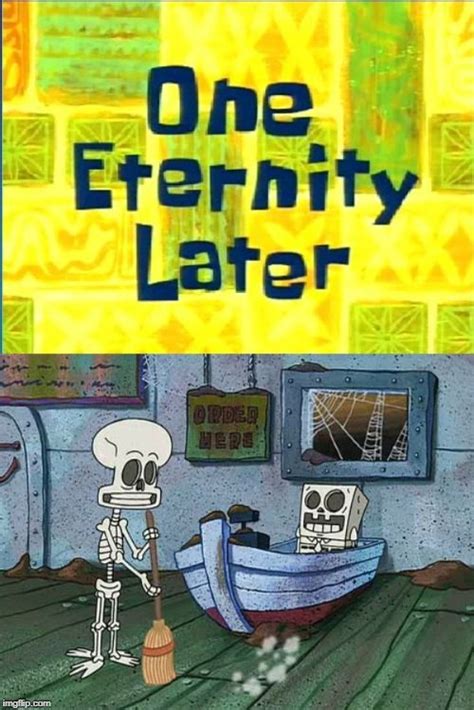 One Eternity Later... | Spongebob, Spongebob time cards, Cute icons