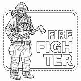 Firefighter Uniform Coloring Pages sketch template