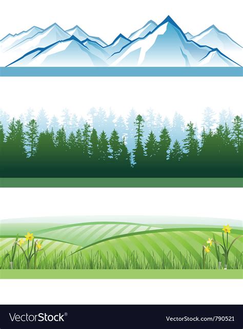 Landscape banners Royalty Free Vector Image - VectorStock