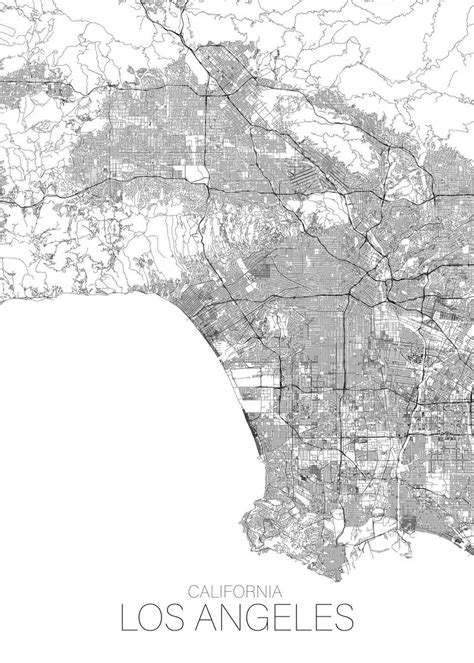 City Map Art, City Map Poster, City Maps, Poster Wall, Poster Prints, Map Print, California Map ...