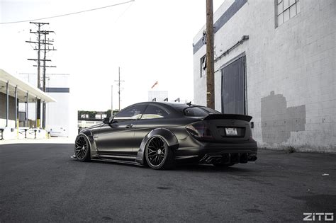 C Is for Cool: Stanced Black Matte Mercedes C Class — CARiD.com Gallery