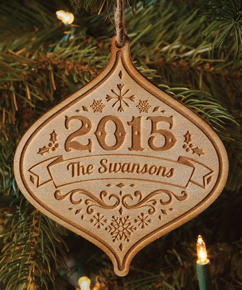 2015 Personalized Wood Ornament Wood Christmas Ornaments, Wooden Ornaments, Personalized ...