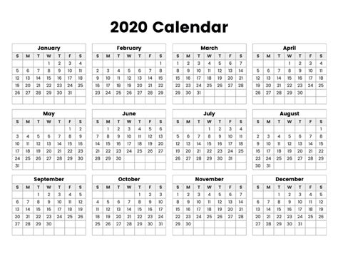 2020 Calendar Hd Images Download