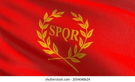 Spqr Flag Blowing Wind 3d Rendering Stock Illustration 2054048624 ...