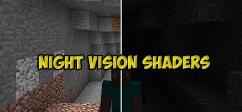 Night Vision Shaders для Minecraft Pocket Edition 1.0