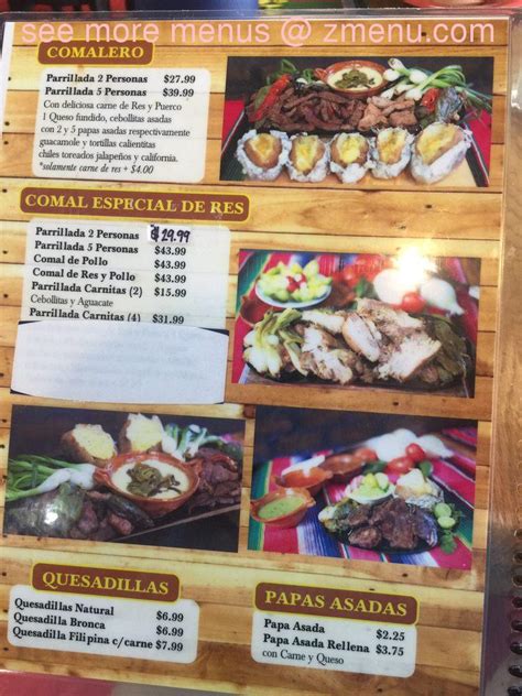 Online Menu of Tacos Toro Bronco Restaurant, El Paso, Texas, 79925 - Zmenu