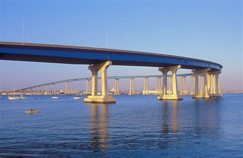 Coronado Bridge from Coronado Island to San Diego California (With ...