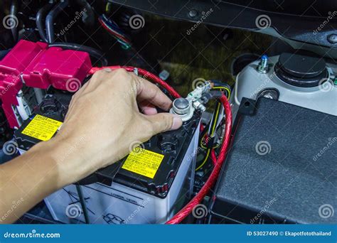 Check car battery stock photo. Image of maintain, adult - 53027490