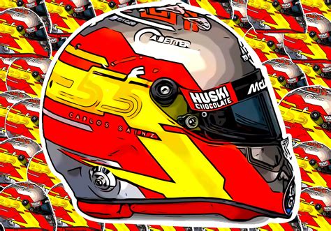 Carlos Sainz 2020 Helmet Vinyl Sticker | Etsy